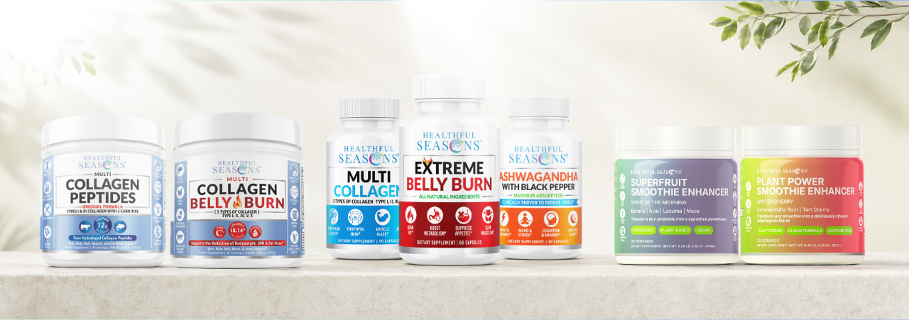 Every Healthful Seasons formula staged together