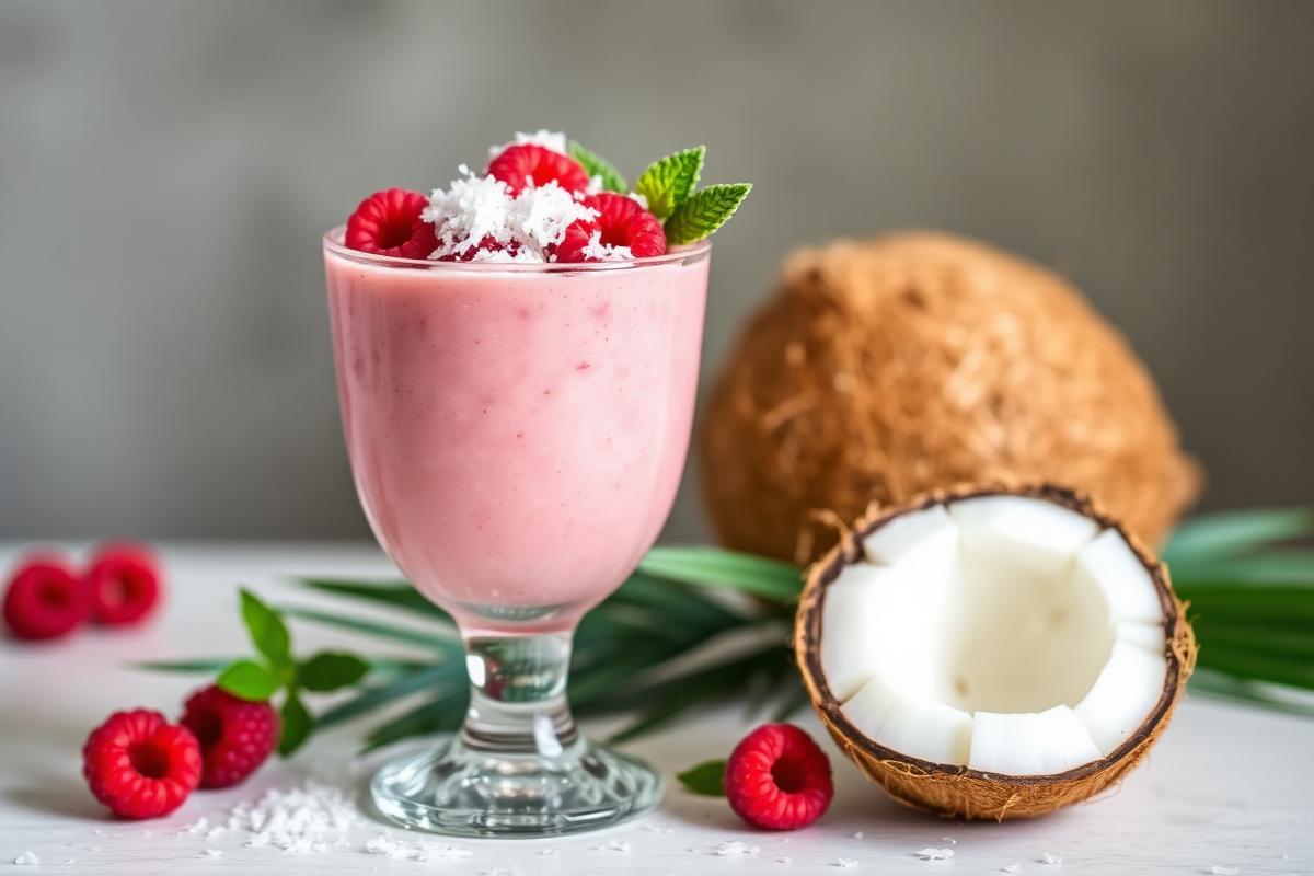 Coconut Raspberry Smoothie Recipe That's Refreshing And Healthy